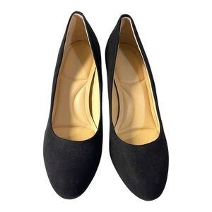 CL by Laundry Black Suede Pumps – Size 7.5 – 3.5” Block Heels